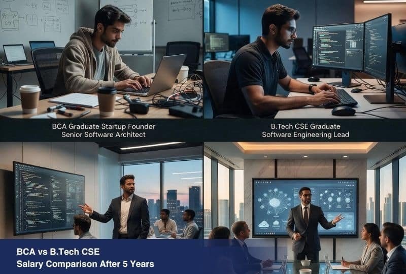 BCA vs B.Tech CSE: Salary Comparison After 5 Years in India