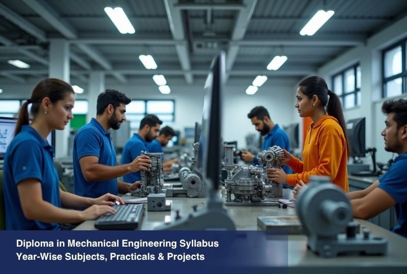 Diploma in Mechanical Engineering Syllabus: Year-Wise Subjects, Practicals & Projects